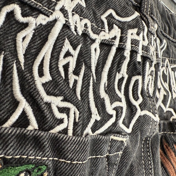 Ninth Hall Ambush Jeans Men 29 Embroidered Pockets Snake Eagle Baggy Denim Skate - Picture 15 of 16